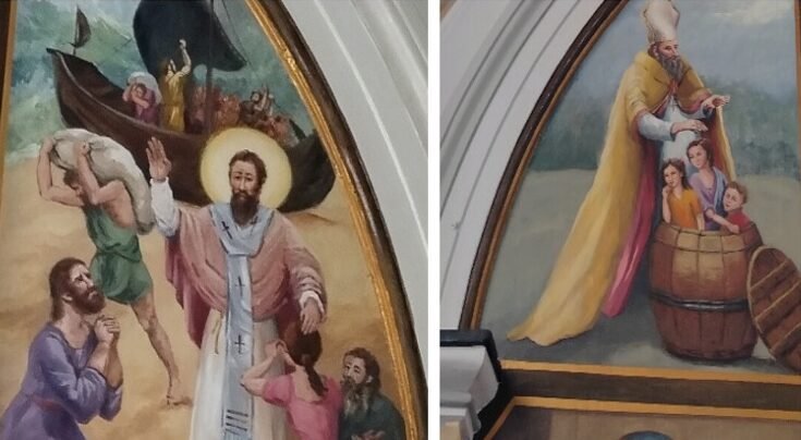 Affreschi che possono essere visti nella chiesa di Rofrano
